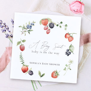 Berry Sweet Berries Girl Baby Shower Napkin