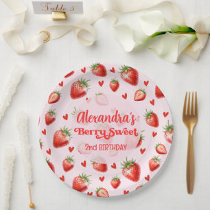 Berry Sweet Birthday - Baby Berry Paper Plate