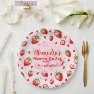 Berry Sweet Birthday - Baby  Berry Paper Plate