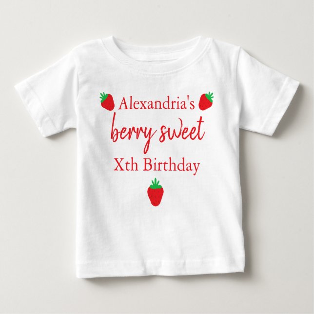 Berry Sweet Birthday Baby T-Shirt (Front)