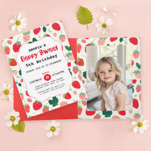 Berry Sweet Birthday Folded Invitation