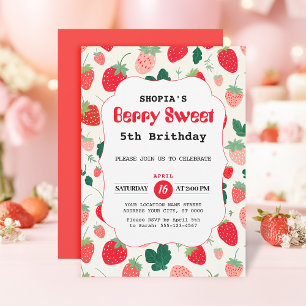Berry Sweet Birthday Invitation