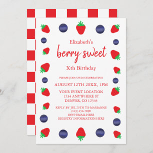Berry Sweet Birthday Invitation
