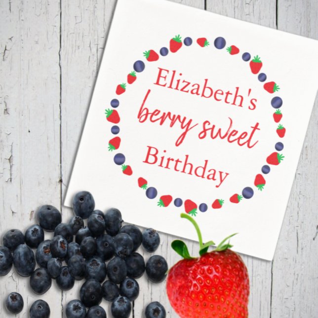 Berry Sweet Birthday Napkin (Creator Uploaded)