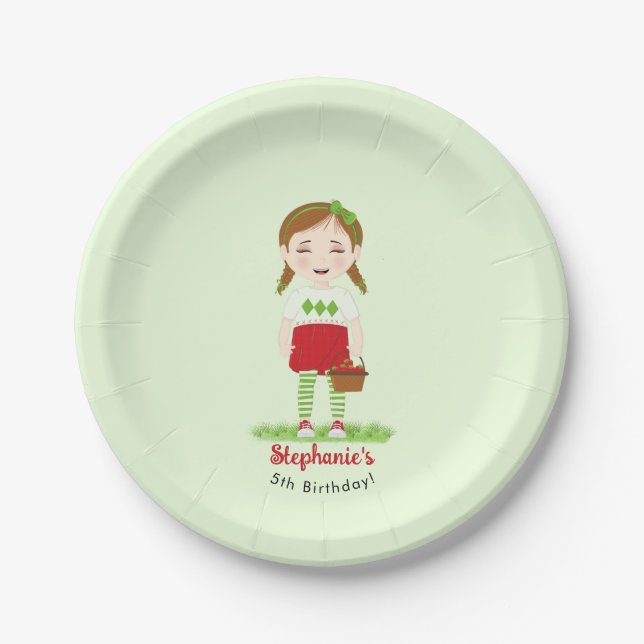 Berry Sweet Birthday  Paper Plate (Front)