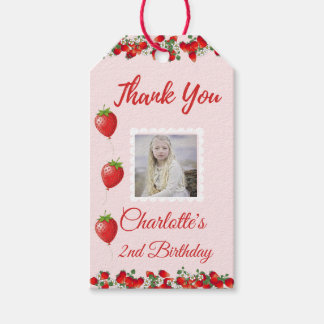 Berry Sweet Birthday Photo Gift Tags
