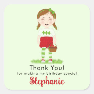 Berry Sweet Birthday Square Sticker