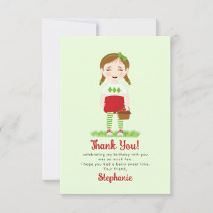 Berry Sweet Birthday Thank You Invitation