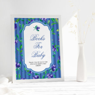 Berry Sweet Blueberries Baby Shower  Poster
