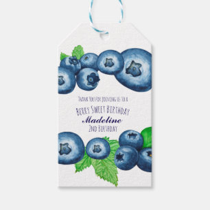 Berry Sweet Blueberries Birthday Gift Tags