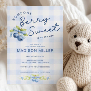 Berry Sweet Blueberry Baby Shower Invitation