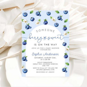 Berry Sweet Blueberry Baby Shower Invitation