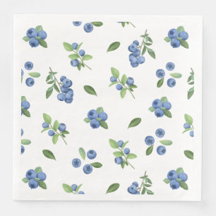 Berry Sweet Blueberry Baby Shower  Napkin