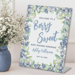Berry Sweet Blueberry Baby Shower Welcome Sign