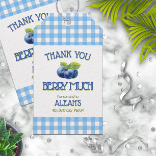 Berry Sweet Blueberry Birthday Party Gift Tags