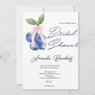 Berry Sweet Blueberry Bridal Shower Invitation