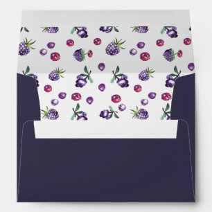 Berry Sweet Blueberry & Flowers Baby Shower Envelope