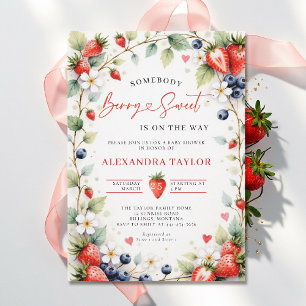 Berry Sweet Botanical Berries Garden Baby Shower Invitation