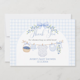 Berry Sweet Boy blueberry Baby Shower Thank You Card
