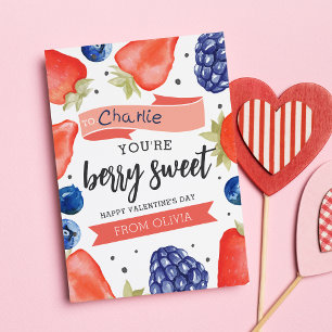 Berry Sweet   Classroom Valentine's Day Card