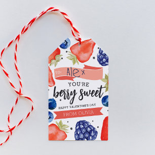 Berry Sweet   Classroom Valentine's Day Gift Tags