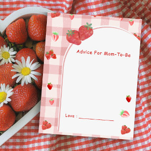 Berry Sweet Coquette Baby Shower Advice Card