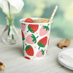 Berry Sweet Delights pattern White Paper Cups
