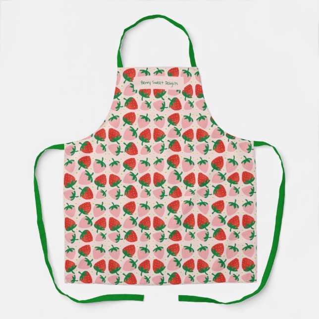 Berry Sweet Delights  Soft Pink Apron (Front)