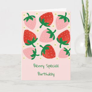 Berry Sweet Delights Soft Pink Birthday Card