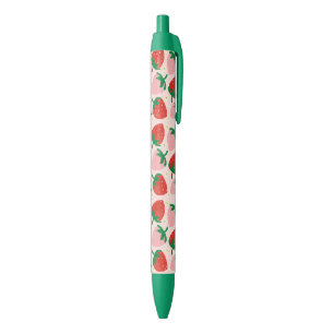Berry Sweet Delights  Soft Pink Black Ink Pen