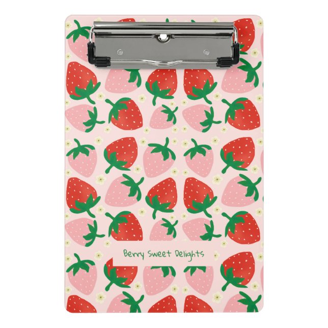 Berry Sweet Delights  Soft Pink Mini Clipboard (Front)
