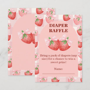 Berry Sweet Diaper Raffle Ticket Enclosure Card