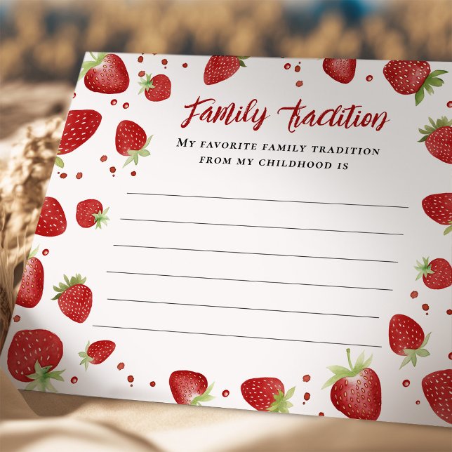 Berry Sweet Family Tradition Baby Shower Card (Creator Uploaded)