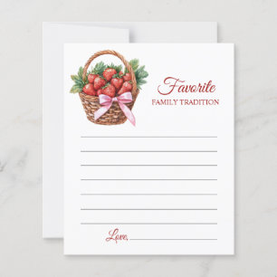 Berry Sweet Family Traditions Baby Shower Card