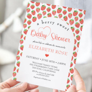 Berry Sweet Farmers Market Baby Shower Invitation