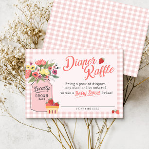Berry Sweet Farmers Market Shower Diaper Raffle Enclosure Card