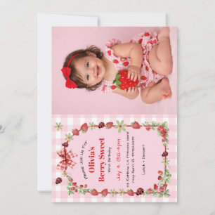 Berry Sweet First Birthday Invitation