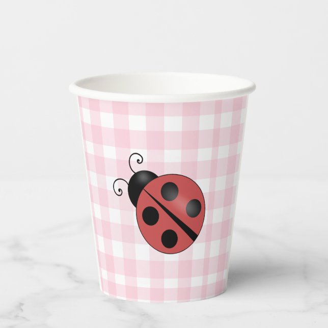 Berry Sweet First Birthday Ladybug Paper Cups (Front)