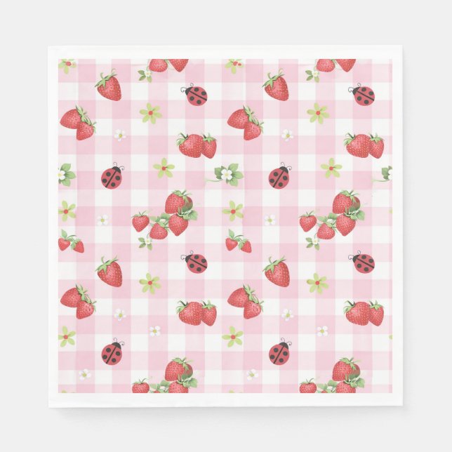 Berry Sweet First Birthday Napkin (Front)
