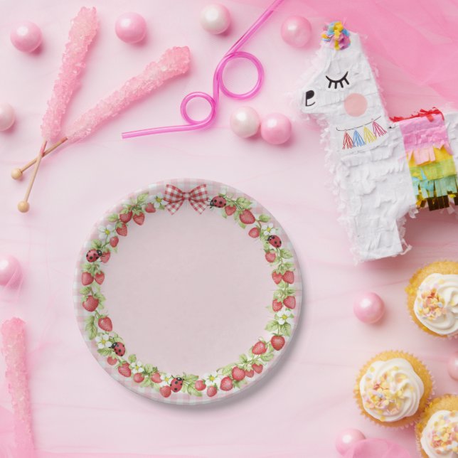 Berry Sweet First Birthday Paper Plate (Party)