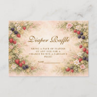 Berry Sweet Floral Baby Shower Diapper Raffle