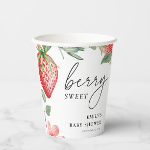 Berry Sweet Floral Baby Shower Paper Cups