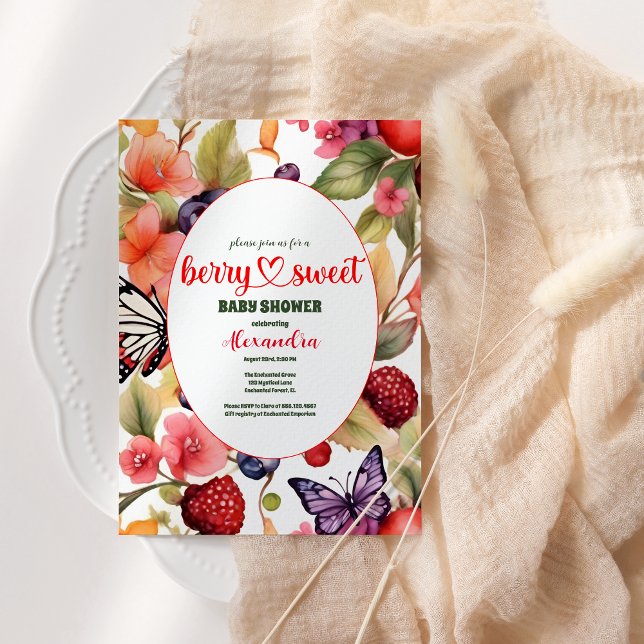 Berry Sweet Fruit Baby Shower Invitation (Creator Uploaded)