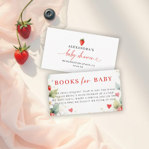 Berry Sweet Garden Books for Baby Shower Enclosure Card