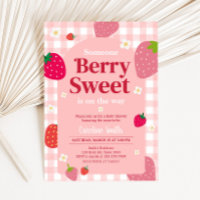 Berry Sweet Gingham Strawberry Baby Shower