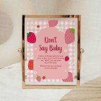 Berry Sweet Gingham Strawberry Don't Say Baby