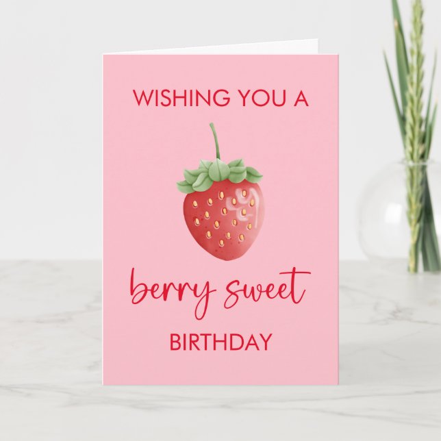 Berry Sweet Happy Birthday Card (Front)