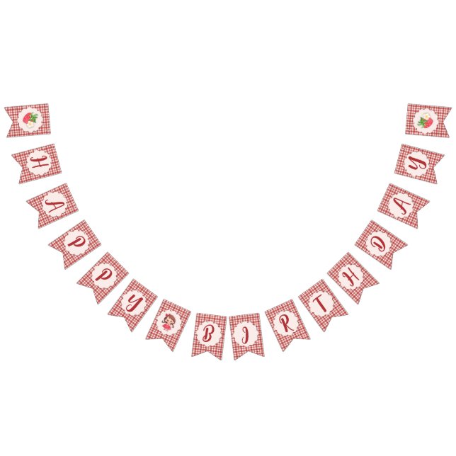 Berry Sweet Happy Birthday Flag (All)