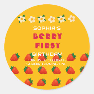 Berry Sweet Party  Classic Round Sticker
