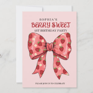  Berry Sweet Party Invitation